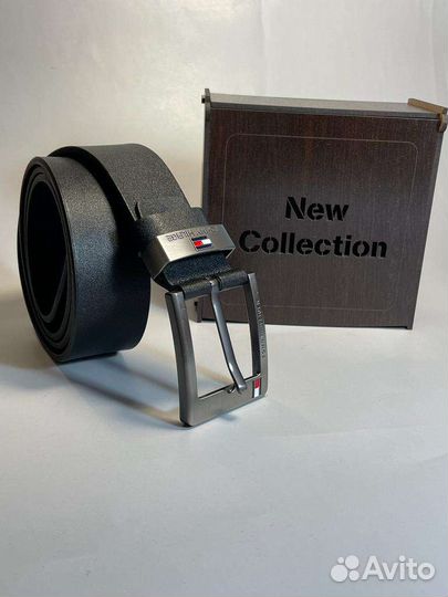 Мужской стильный кожаный ремень Tommy Hilfiger