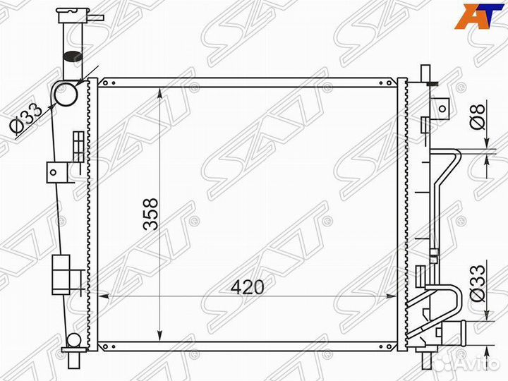 Радиатор охлаждения Киа Пиканто 11