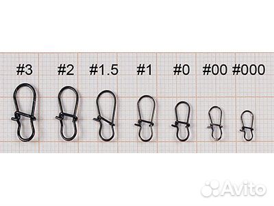 Застежка hitfish Round Snap №0 20lb 9кг уп. (13 ш