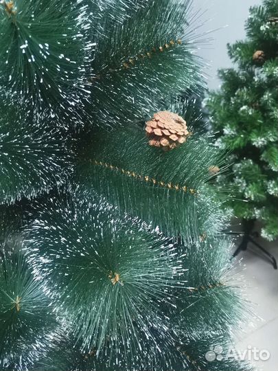 Елка искусственная, Сосна пушистая + снег + шишки