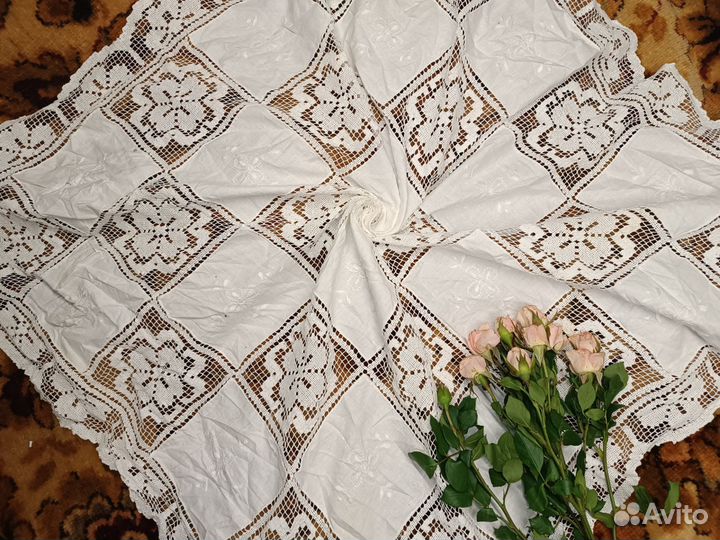 Скатерть кружевная филейная