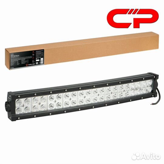 Фара (балка) светодиодная двухрядная изогн. 40LED, комбинированный свет, 120Вт, 555х78х60мм, 12/24В