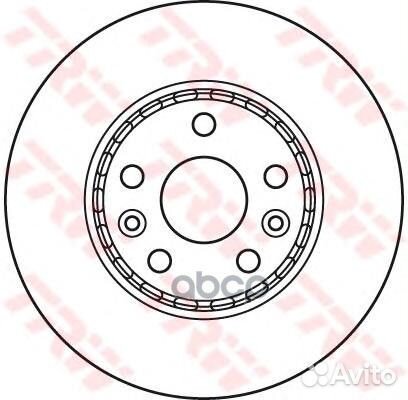 Диск торм.пер.renault kangoo 08 DF6110 TRW
