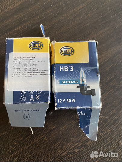 Лампа автомобильная Hella Standard HB3 12V 60W