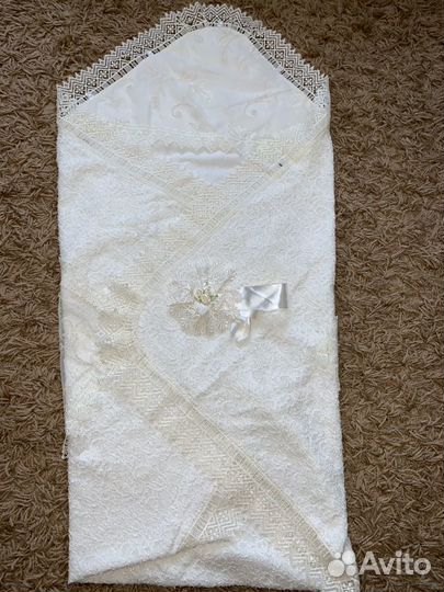 Кружевное одеяло на выписку