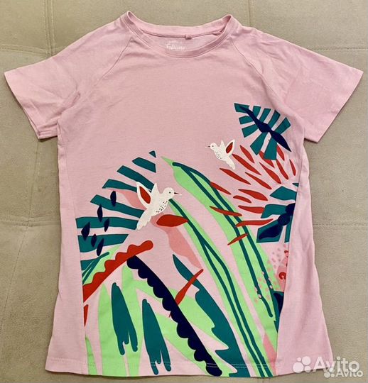 Летняя одежда для девочки пакетом 7 шт р 128-134