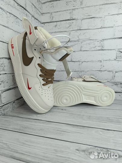 Кроссовки женские зимние с мехом Nike air force 1