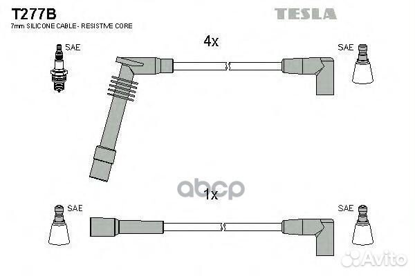 T277B-TSL к-кт проводов высоковольтных Opel As