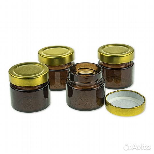 4 шт. Баночка для свечей 100 мл. (D58, коричневая)