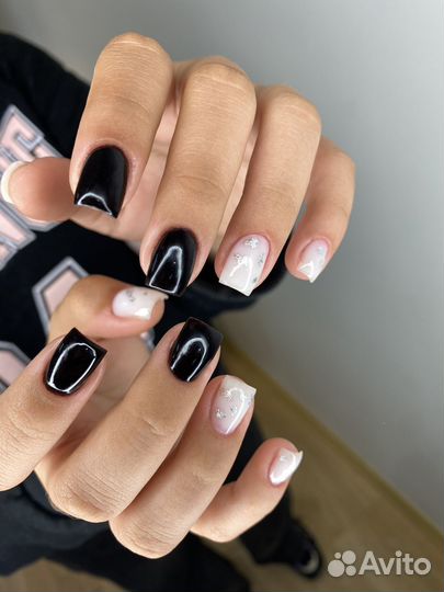 Маникюр наращивание ногтей