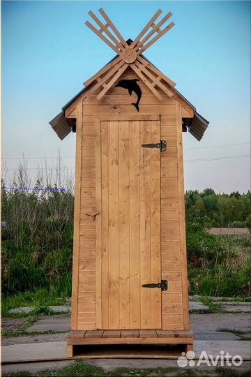 Уличный туалет деревянный BLU779