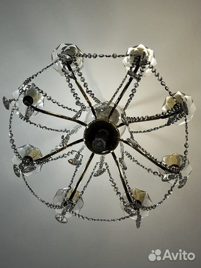 Люстра хрустальная чехия бу