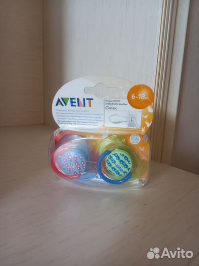 Пустышки Avent, томми типп 0-6, 6 -18