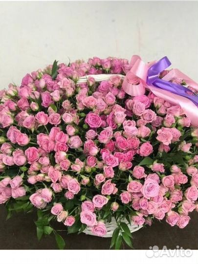 Корзины французская роза тюльпаны гортензии