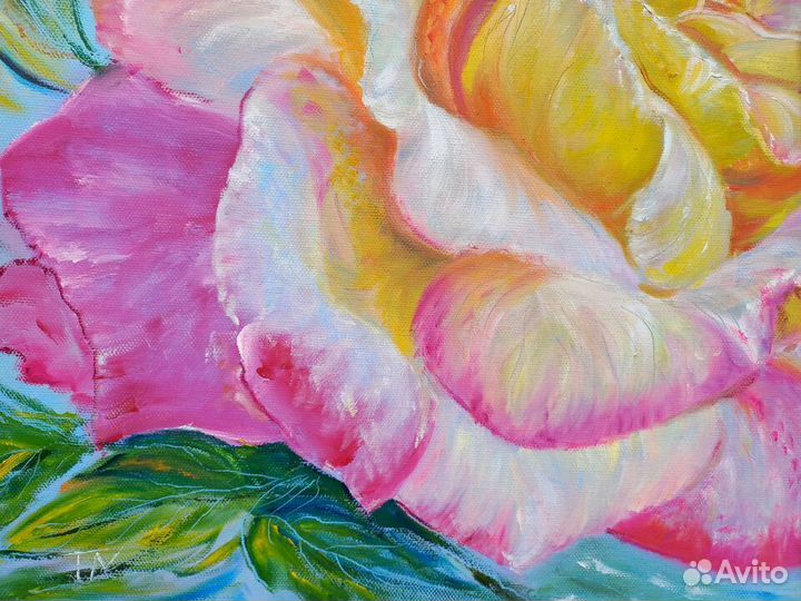 Картина маслом на холсте цветы