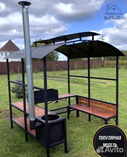 Мангал loft с крышей
