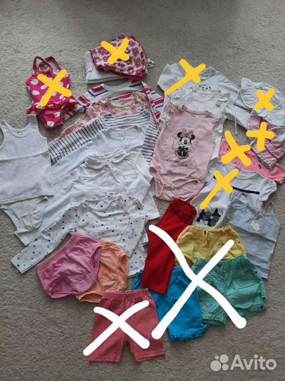 Вещи пакетом на девочку 80-86 размера