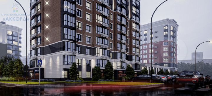 2-к. квартира, 63,3 м², 9/10 эт.