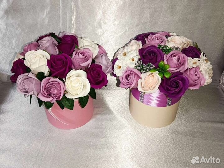 Букеты из мыльных роз