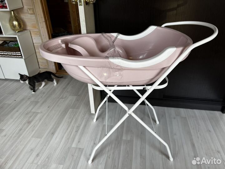 Подставка под ванну и ванночка детская с горкой