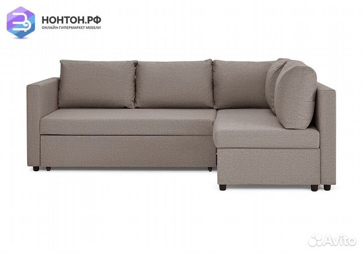 Диван угловой дельфин Мансберг лайт медово-коричне