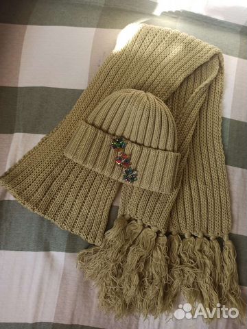 Комплект шапка и шарф женский