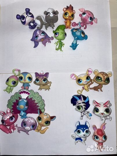 Littlest Pet Shop зверушки + домик + самолет