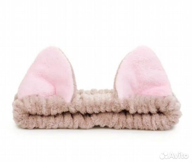 Новая повязка на голову с ушками косметическая