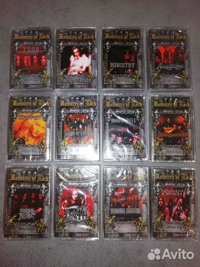 12 кассет с металлом Monsters Of Rock новые