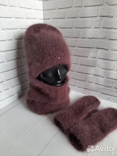 Шапка бини двойная