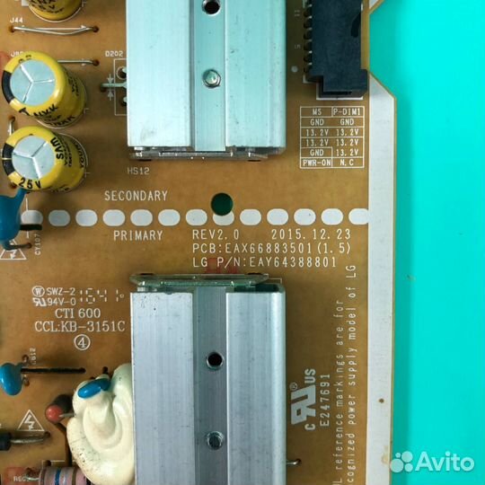 Блок питания EAX66883501 (1.5) LG 43UH603V