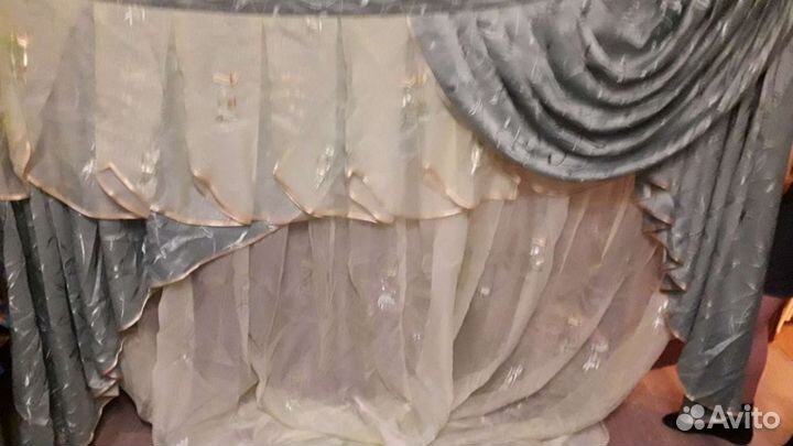 Комплект тюль штора ламбрекен