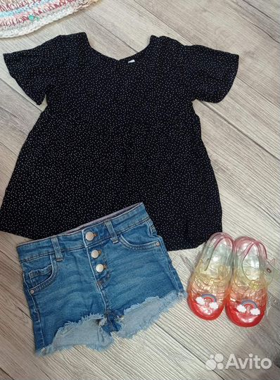 Вещи пакетом на девочку 92 98+ обувь