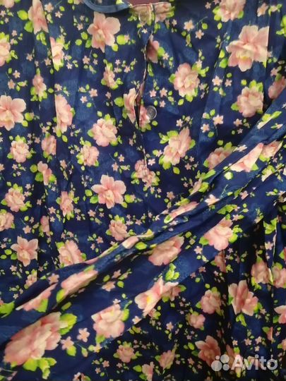 Халат-платье женское, длинный рукав