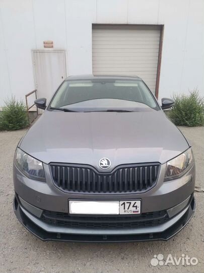 Сплиттер переднего бампера Октавия А7