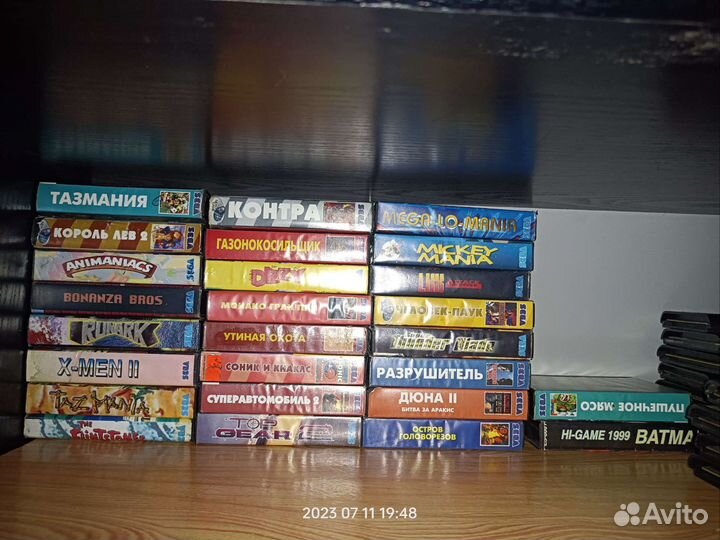 Картриджи для sega из 90х