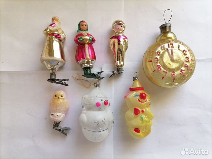 Ёлочные игрушки стеклянные СССР Советские