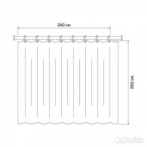 Штора для ванной комнаты 200*240 iddis Basic (B40