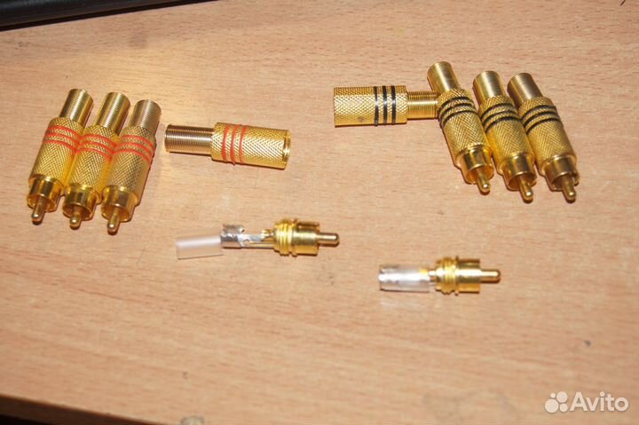 RP-219G, Штекер RCA (зол.) красный, чёрный