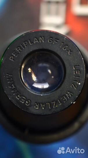 Микроскоп черный окуляр Leitz Wetzlar periplan GF