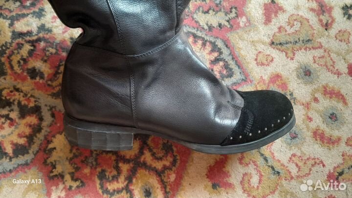 Итальянские Мужские Кожанные Сапоги