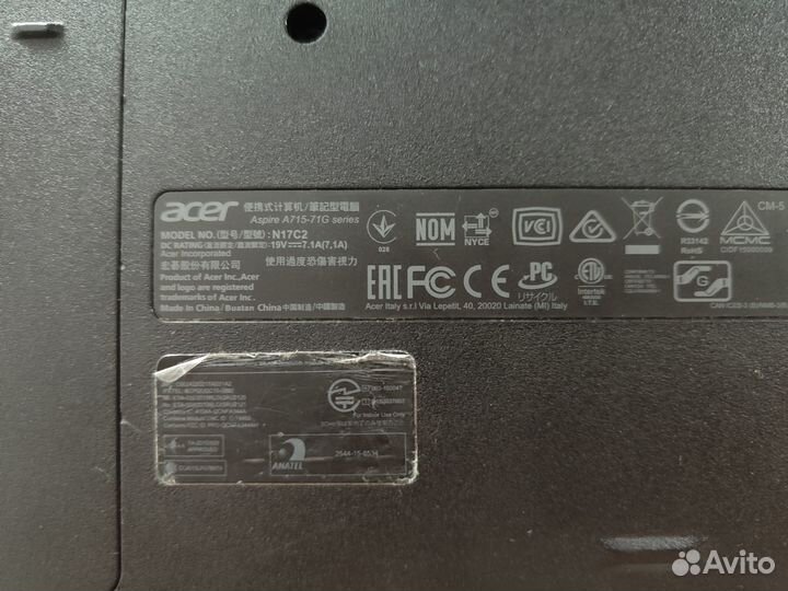 Ноутбук Acer Aspire A715-71G-58YJ