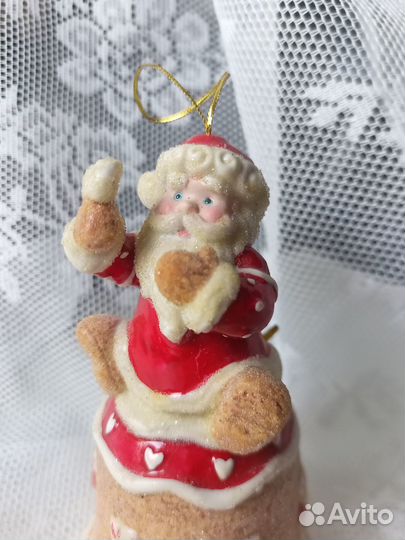 Керамический колокольчик Дед мороз