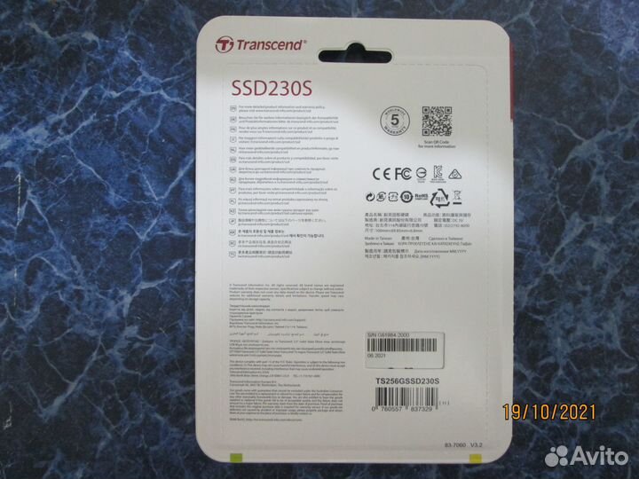 SSD накопитель Transcend 256GB 230S