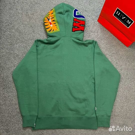 Bape Full Zip Hoodie Green