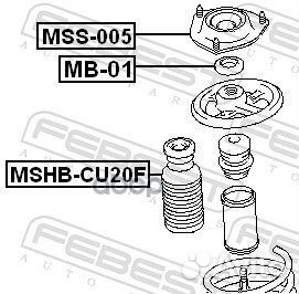 Подшипник опоры переднего амортизатора MB01 Febest