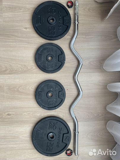 Кривой гриф + блины