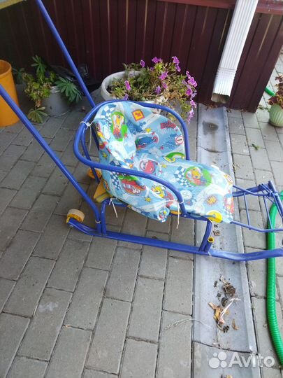 Детские санки с колесам