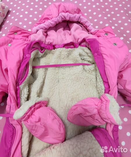 Зимний комбинезон 74 и шапка со снудом