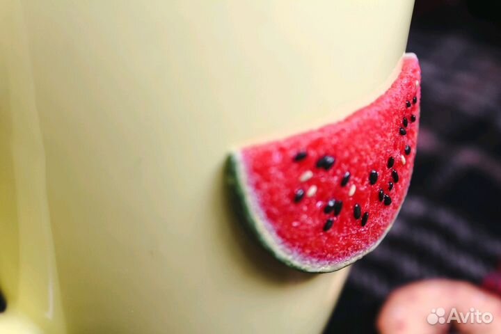 Кружка с реалистичным арбузом. Ручная работа